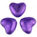 Purple chocolate hearts – Bulk box of 200